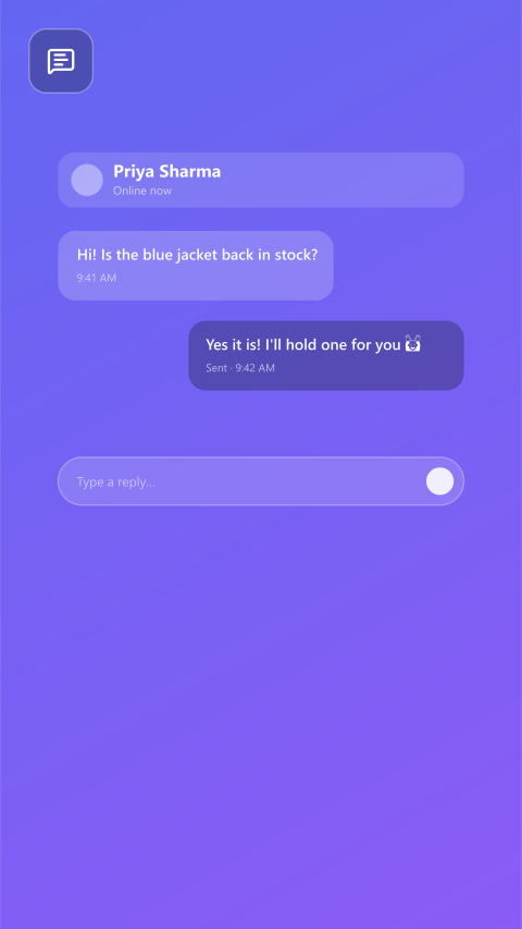 2 Way Text & Email Conversation visual background